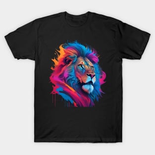 Colorful Lion Art T-Shirt